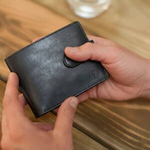 Engraved Vintage Leather Personalised Bifold Wallet