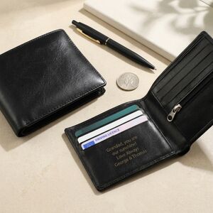 Gifts For Him Personalised Leather Wallet For Men