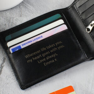 Gifts For Him Personalised Leather Wallet For Men