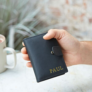 Personalised Handmade Buffalo Leather Credit Card Case