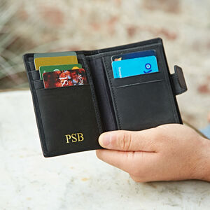Personalised Handmade Buffalo Leather Credit Card Case