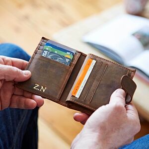 Personalised Handmade Buffalo Leather Credit Card Case