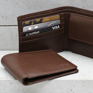 Luxury Italian Leather Personalised Billfold Wallet
