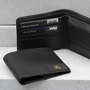 Luxury Leather Personalised Initial Patch Wallet
