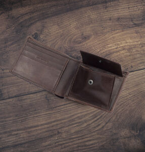 Men's Dark Brown Wallet Luxury Italian Leather Bifold Rfid Protected