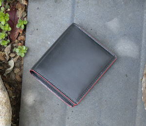 Men's Luxury Black Leather Wallet Card Holder Rfid Safe Personalised