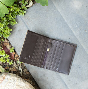Men's Luxury Brown Leather Wallet Card Holder Rfid Safe Personalised