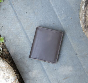 Men's Luxury Brown Leather Wallet Card Holder Rfid Safe Personalised