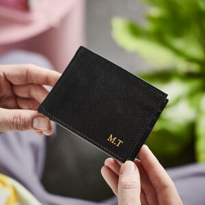 Mens Leather Wallet With Engraved Message