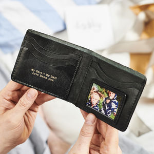 Personalised Anniversary Wallet With Metal Photo Card