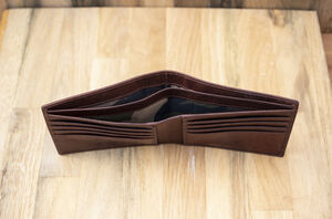 Personalised Men's Colombian Leather Small Wallet Rfid