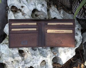Personalised Men's Colombian Leather Small Wallet Rfid