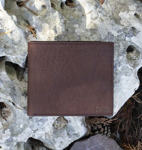 Personalised Men's Colombian Leather Small Wallet Rfid