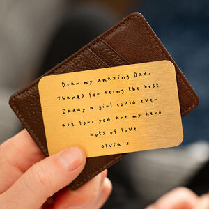 Personalised Dad Wallet Keepsake Card