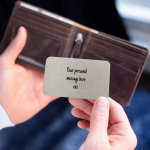 Personalised Dad Wallet Keepsake Card