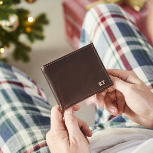 Personalised Leather Wallet With Rfid