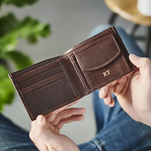 Personalised Leather Wallet With Rfid