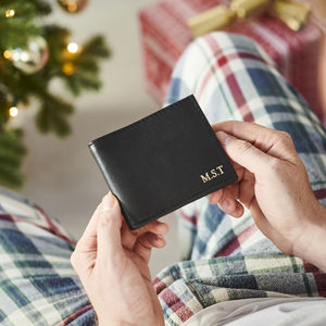 Personalised Leather Wallet With Rfid
