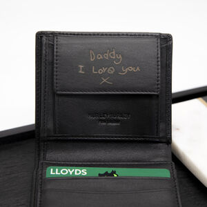 Personalised Child's Drawing Leather Billford Wallet
