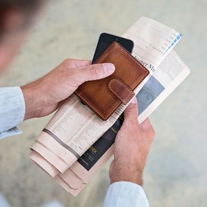 Mens Personalised Leather Card Wallet