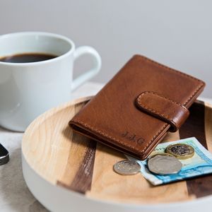 Mens Personalised Leather Card Wallet