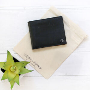 Personalised Rfid Black And Tan Leather Wallet