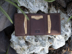 Personalised Men's Small Leather Wallet Trifold Rfid