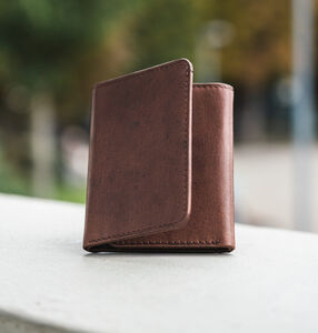 Personalised Men's Small Leather Wallet Trifold Rfid