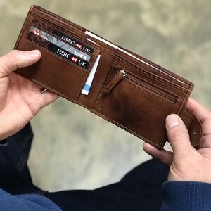 Personalised Mens Leather Wallet