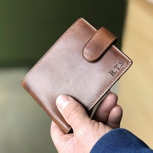 Personalised Mens Leather Wallet