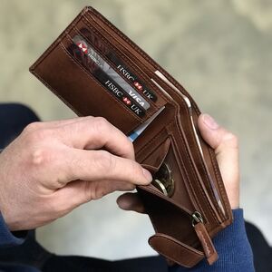 Personalised Mens Leather Wallet