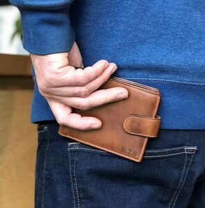 Personalised Mens Leather Wallet