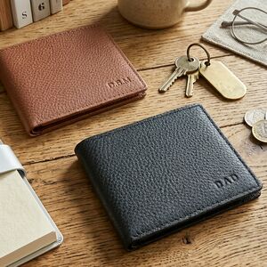 Personalised Pebble Grain Leather Wallet