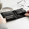 Personalised Script Message Leather Popper Wallet