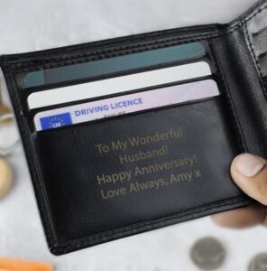 Personalised Tan Leather Wallet