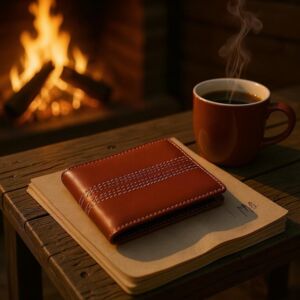 Personalised Vintage Leather Cricket Wallet