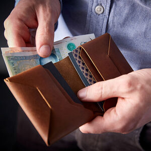 Personalised Origami Leather Wallet