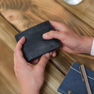 Vintage Personalised Bifold Leather Wallet