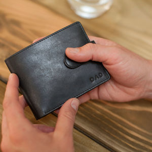 Vintage Personalised Bifold Leather Wallet