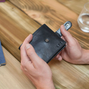 Vintage Personalised Bifold Leather Wallet