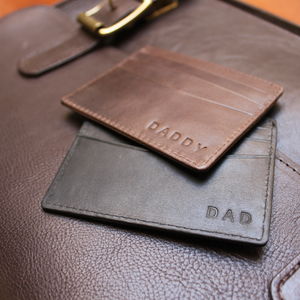 Personalised Leather Card Holder