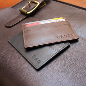Personalised Leather Card Holder